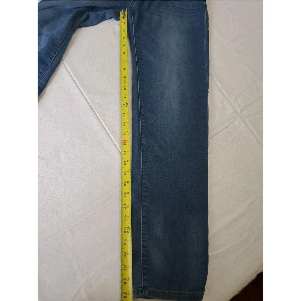 7 For All Mankind Jeans Mens 16 Blue Slimmy Slim Straight Stretch Denim 5-Pocket